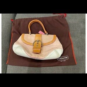 Pink coach satchel buckle bag-great condition